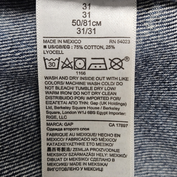 66 GAP 1969 DISTRESSED RELAXED BOYFRIEND JEANS WOMEN'S SIZE 31 - Picture 10 of 10